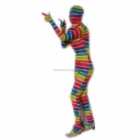 Regenboog Patronen Zentai Suits Voor Volwassen Ademend Licht Strakke Latex Zentai Suits