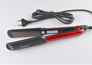 LUHAO Kemei KM-531 profesional de cerámica <span class=keywords><strong>Nano</strong></span> <span class=keywords><strong>plancha</strong></span> de pelo de titanio plana de hierro con LED venta al por mayor - Product Image 6