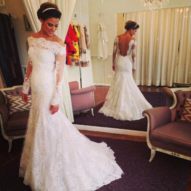 fitted lace wedding dress Lace A-line Wedding Dress Toba – Olivia Bottega