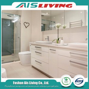 Modern Classic Double Sink <strong>Bathroom</strong> Vanity Cabinet <strong>Free</strong> <strong>Standing</strong> Commercial Home Use Wooden MDF Melamine Includes <strong>Mirror</strong> - Product Image 4