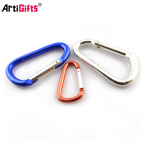 Porte-clés personnalisé en or de petite taille, <span class=keywords><strong>mousqueton</strong></span> à fermoir à pression, outil en <span class=keywords><strong>aluminium</strong></span> en forme de D, <span class=keywords><strong>mousqueton</strong></span> d'escalade - Product Image 2