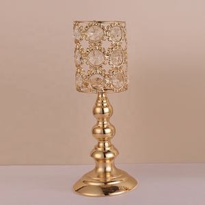 Portacandele in cristallo romantico stile europeo nuovo Design per la casa decorazione per feste in metallo placcato per matrimoni - Product Image 2