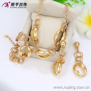 63235 Xuping Juego de Joyería Africana de Placas de Oro de 18k, Joyería de Moda Dubái, Última Moda en Joyería India, Joyería India - Product Image 2