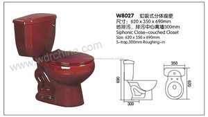 De dos piezas de diseño de baño <span class=keywords><strong>inodoro</strong></span> sifónico color porcelana sanitaria higiénico azul - Product Image 6