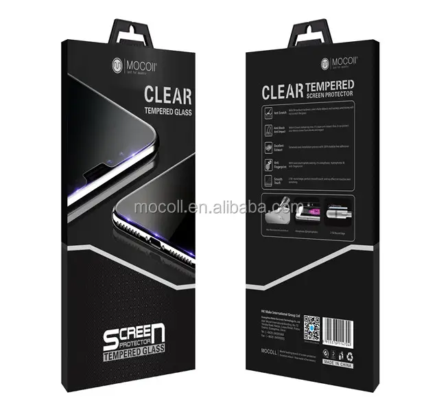 Mocoll de alta calidad 2.5D claro de borde redondo de vidrio templado Protector de pantalla para iPhone 5 5s 6s 6 7 8 plus x xr xs.