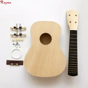 Vendita diretta della fabbrica 23 pollici tiglio fatti a mano ukulele kit fai da te assemblato di pittura per bambini chitarra