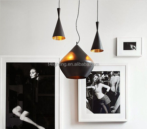 Noir peint Tom Dixon Battement pendentif lumière - Product Image 1