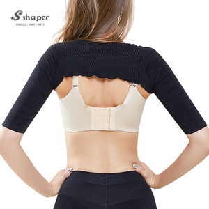 SSHAPER femmes sans couture à manches courtes Shaper plus mince dos épaule soutien bras Posture correcteur - Product Image 4