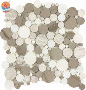 Pietra di marmo Della Bolla Rotonda Mosaico <span class=keywords><strong>Cucina</strong></span> Backsplash <span class=keywords><strong>Pannelli</strong></span> - Product Image 2