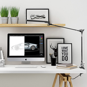 Lampe de bureau LED portable en métal noir de style européen pour les cils, avec luminosité réglable et utilisation en salle de lecture - Product Image 5