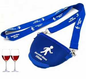 Cravatta Tinti Durevole Zig-Zag Cucito Cuciture Laterali Lavabile In Lavatrice Neoprene Cordino di Raffreddamento Cup Tazza di Vino Titolari