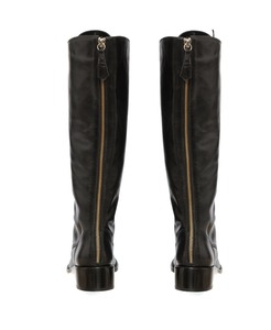 Nuovo design invernale moda vintage look all'ingrosso personalizzato nero gotico <span class=keywords><strong>tacco</strong></span> <span class=keywords><strong>basso</strong></span> con lacci al ginocchio da donna - Product Image 4