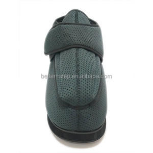 Chaussures médicales faciles à enfiler et fermées, pour diabète, souliers extra larges pour hommes
