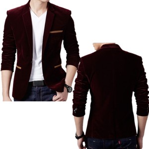 Ropa de primavera para hombre, Tops de moda, Blazer entallado, trajes informales de Color sólido para hombre, chaquetas de manga larga únicas de PANA con un solo botón - Product Image 6