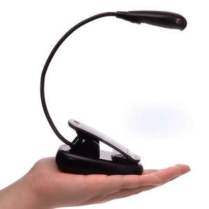 <strong>Clip</strong> <strong>on</strong> <strong>Bed</strong> Desk Lamp 4LEDs Led Book <strong>Light</strong> Powered by AAA Battery - Product Image 3