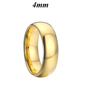 Gioielli di moda personalizzati fede nuziale gioielli placcati oro 18 carati anelli di tungsteno per uomini e donne 4mm/6mm/8mm anel bague anillos - Product Image 3