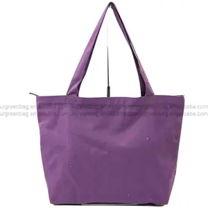 Bolso de compras de lona con cremallera de color personalizado