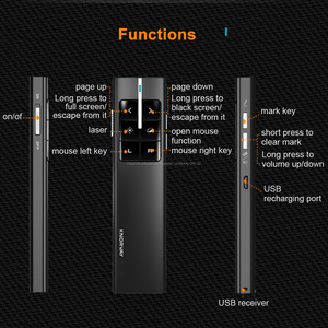 Batería <span class=keywords><strong>recargable</strong></span> de Control remoto <span class=keywords><strong>pluma</strong></span> puntero del ratón láser inalámbrico - Product Image 2