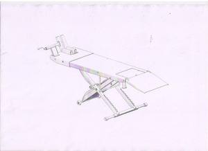 Elevador de Tijera personalizado portátil, DML, 500kg, mesa neumática de aire para motocicleta - Product Image 5
