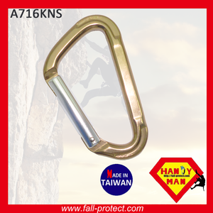 23kN D Shape Sports Outdoor Rescue Aluminum Rock Climbing Carabiner - Product Image 2