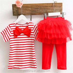 Bonita ropa para niña bebé a rayas blancas y <span class=keywords><strong>negras</strong></span>, conjunto de ropa para niño de otoño con falda de tutú - Product Image 4