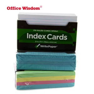 教师办公文具衬里 Brite 统治各种颜色纸索引卡，0.7 高度，3.1 宽度，5.1 长度