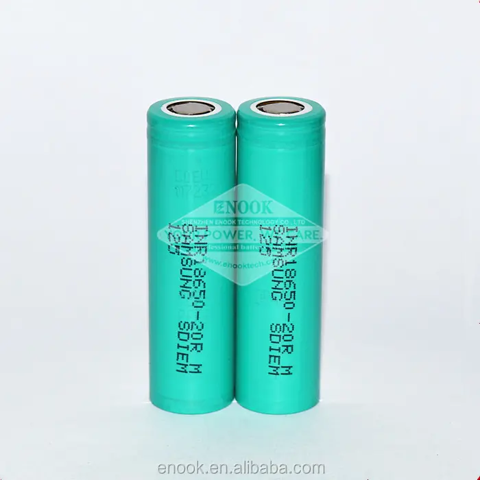 Original Samsung 20r li-bateria de íon li mn 18650 2000 mah 3.7 V bateria recarregável