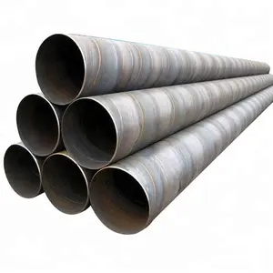 Sierras de tubo de acero de 6mm-20mm de espesor, tubos de acero de carbono de 609mm, costura helicoidal, tubería de acero soldado utilizado para tubería de petróleo y Gas