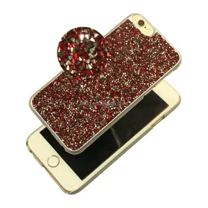 Ücretsiz numune kız jewel çivili rhinestone cep telefonu elmas kutu iphone 6