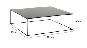 Bàn Cà Phê Vuông Cỡ Lớn Kiểu Bắc Âu, Bàn Điều Khiển Bàn Ghế Sofa Bàn Cạnh Phòng Khách Màu Trắng Hiện Đại - Product Image 6