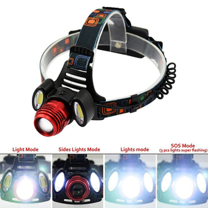 2000lm công suất cao Led Đèn Pha T6 + 2 * COB siêu sáng không thấm nước IPX5 USB sạc đèn pha với Zoomable đầu - Product Image 2