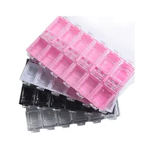 High Quality Nail Jewelry Storage Case 12 Cells Divided Nail Accessory Plastic Storage Box