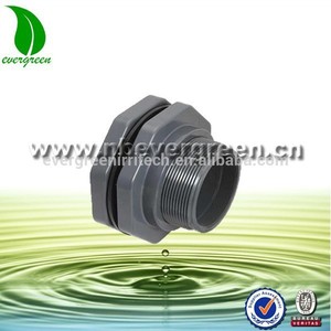4020 4" PVC plastic bulkhead fitting for Aquarium