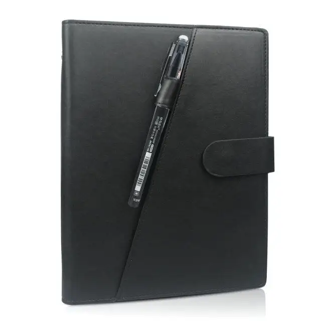Newyes caderno de escrita de couro a5, desenho inteligente folhas soltas personalizado para negócios