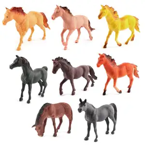 8 Stück Plastik pferde figuren-Nordamerika Andalusische Stute Spielzeug figur Mini Horses Action figur