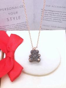 Xus 925 Sterling Sliver Teddy Bear regalo di san valentino <span class=keywords><strong>collana</strong></span> del pendente della bambola - Product Image 4
