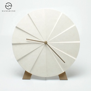 Nuovo Disegno Della Decorazione Naturale di Pietra di Marmo <span class=keywords><strong>Soggiorno</strong></span> Silenzioso <span class=keywords><strong>Orologio</strong></span> Da Parete - Product Image 5
