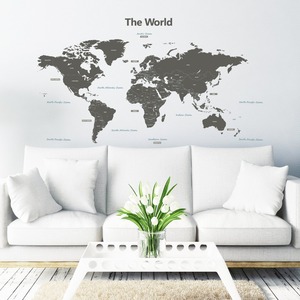 Design personnalisé Carte <span class=keywords><strong>Du</strong></span> <span class=keywords><strong>Monde</strong></span> Wall Sticker <span class=keywords><strong>Décoration</strong></span>, décoratifs pour La <span class=keywords><strong>Maison</strong></span> Sécurité Enfant Coloré Vinyle Wall Sticker - Product Image 1