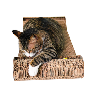 DEKU, juguetes interactivos para rascar bolas para gatitos de interior, tablas rascadoras para gatos, sofá cama de cartón con hierba gatera gratis - Product Image 2