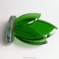 Nouvelle conception simple et belle forme de feuille de verre trophée en cristal de haute qualité pour cadeau souvenir