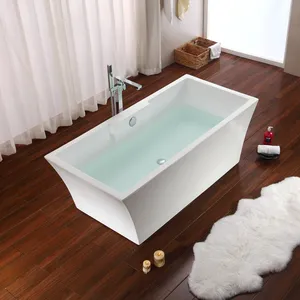 Square Shape Plastic Freestanding Bathtub