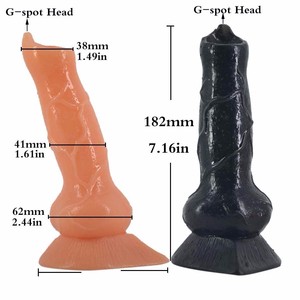 Lobo grande pene perro consolador anal plug animal simulación consoladores Dong para lesbianas - Product Image 3