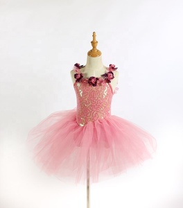 Falda de baile de princesa Rosa popular Traje de baile de flores rosa púrpura Tutú de ballet Ropa de baile de escenario Falda de gasa encantadora - Product Image 1