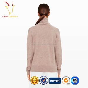 Maglioni Classici da <span class=keywords><strong>Donna</strong></span> in Cashmere con Collo Alto Stile Basic - Product Image 3