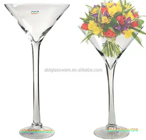 Best verkäufer lange-stem riesen martini glas vase für dekoration