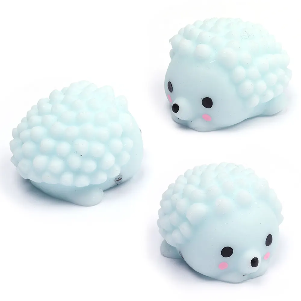 2019 New Style Hedgehog Shaped Mochi Mini Squishies TPR Sticky Toy for Kids