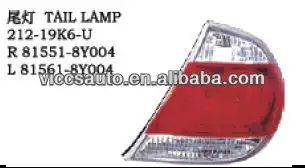 For Toyota Camry 04' Japan/Middle East /Usa/Euro Type Tail Lamp VICCSAUTO