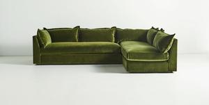 <span class=keywords><strong>Sofa</strong></span> Beludru Orientasi Kiri dan Kanan L Bersekat