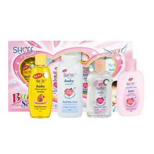 4 Pezzi Serie Cura del Bambino per Shampoo, Lozione, Olio, Talco - Product Image 1