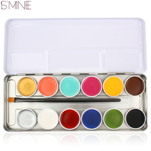Popular no tóxico fácil limpieza 12 color <span class=keywords><strong>Halloween</strong></span> <span class=keywords><strong>cara</strong></span> y <span class=keywords><strong>pintura</strong></span> corporal para fiestas - Product Image 2